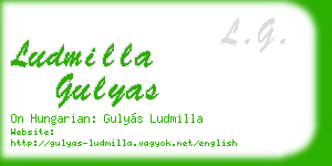 ludmilla gulyas business card